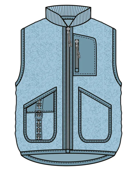 Vector Illustration Design Modern Fashion Vest — Stock Vector