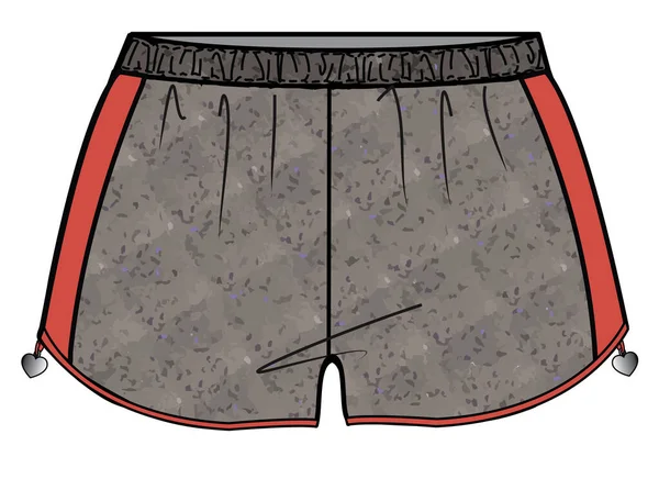 短裤的矢量插图 时装草图模板 — 图库矢量图片