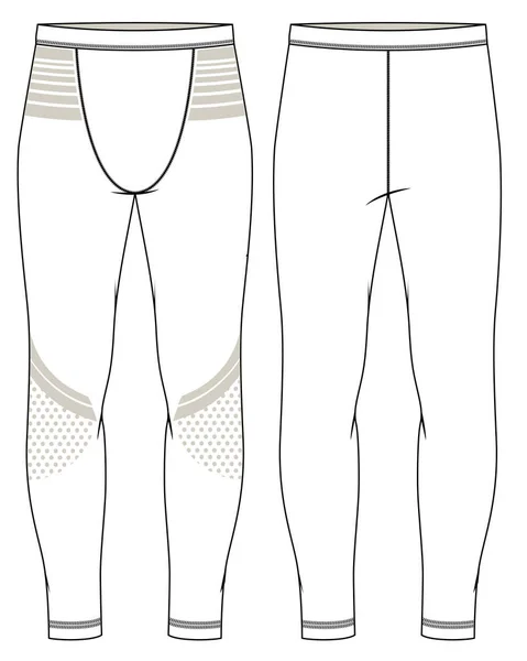 Vektor Ilustrasi Legging Belakang Dan Depan - Stok Vektor