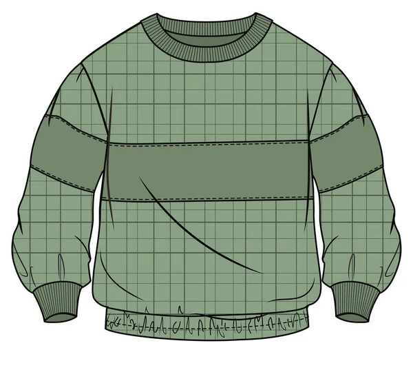 Illustration Vectorielle Sweat Shirt Vert — Image vectorielle