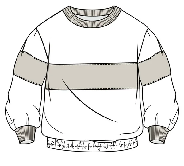 Vektor Illustration Eines Sweatshirts — Stockvektor
