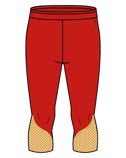 Ilustração Moda Técnica Legging Vermelho —  Vetores de Stock