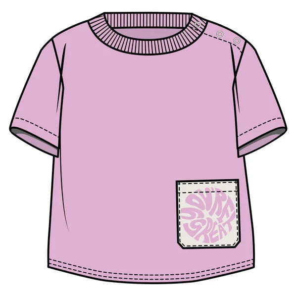 Vector Illustratie Van Roze Shirt — Stockvector