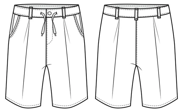 Ilustração Vetorial Shorts Para Trás Frente — Vetor de Stock
