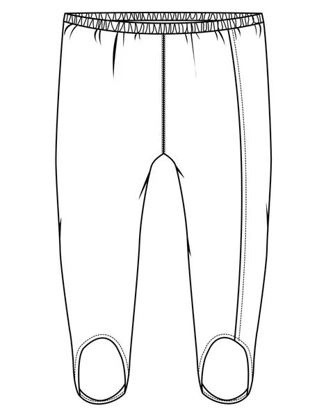 Kid Bottom Wear Legging Flat Vector Design — Stock Vector