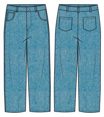 vector illustration of pants, fashion sketch template clipart