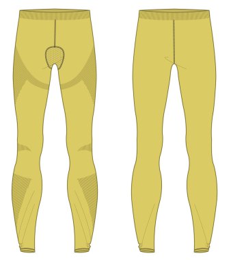 Termal giysilerin arka ve ön vektör çizimi