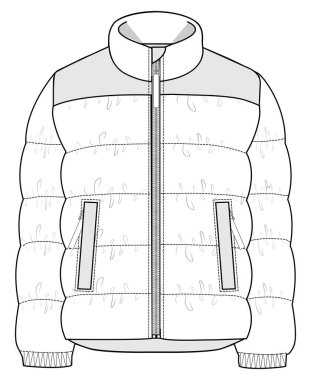 Beyaz arkaplandaki ceketin vektör çizimi