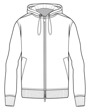 Erkek kapüşonlunun vektör çizimi