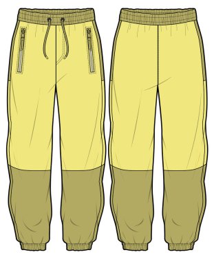 Koşucuların vektör çizimi. Arkadan ve önden