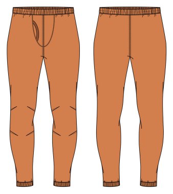 Leggings 'in vektör çizimi. Arkadan ve önden