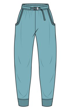 Pantolon vektör çizimi, moda taslak şablonu