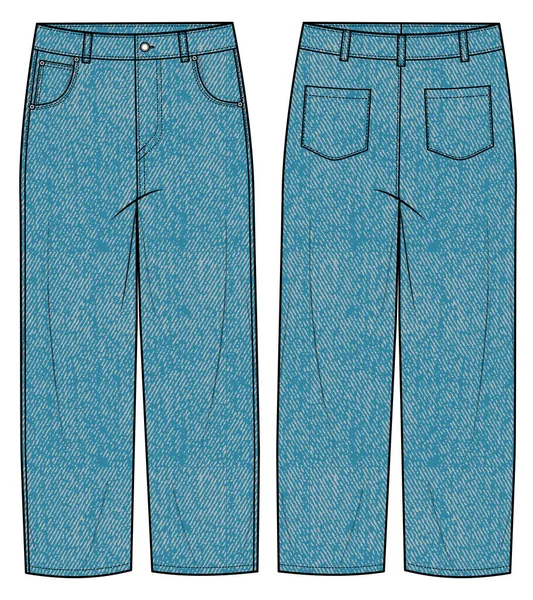 Vector Ilustración Pantalones Plantilla Boceto Moda — Vector de stock