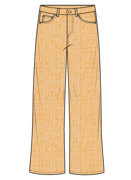 Illustration Vectorielle Pantalon Modèle Croquis Mode — Image vectorielle