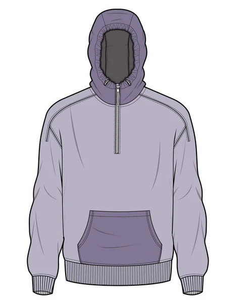 Ilustração Vetorial Esportes Hoodie Fundo Branco —  Vetores de Stock