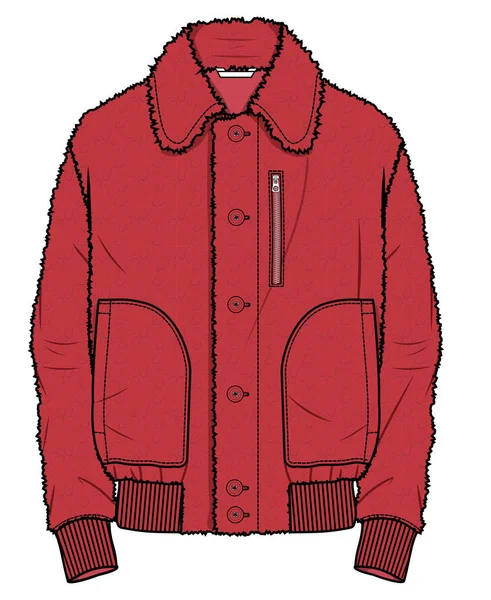 Векторная Иллюстрация Плюшевой Куртки — стоковый вектор