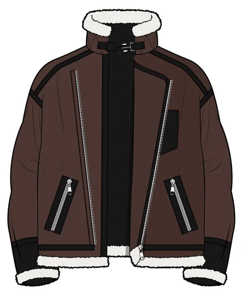 Векторная Иллюстрация Борговой Куртки Мужчин — стоковый вектор