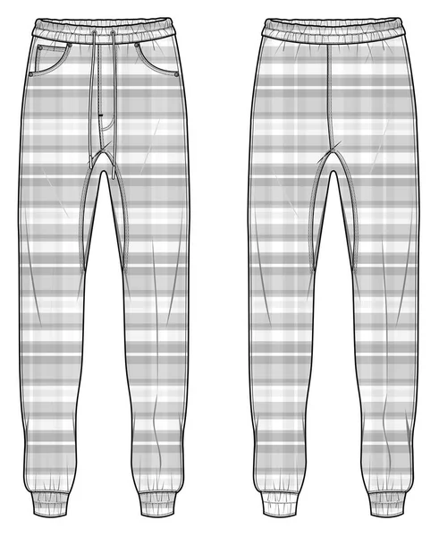 Vector Illustration Pants Fashion Sketch Template — Stock Vector