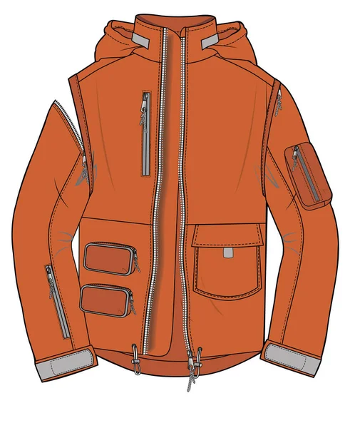 Векторная Иллюстрация Модульной Куртки — стоковый вектор