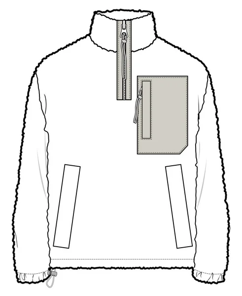 Vector Ilustración Popover Borg Fleece — Vector de stock