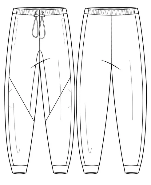 Vektorový Náčrt Ilustrace Trati Kalhoty — Stockový vektor