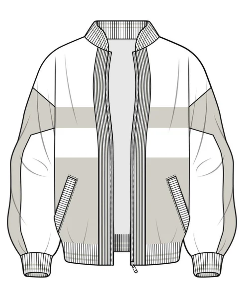 白い背景のファッションジャケット — ストックベクタ