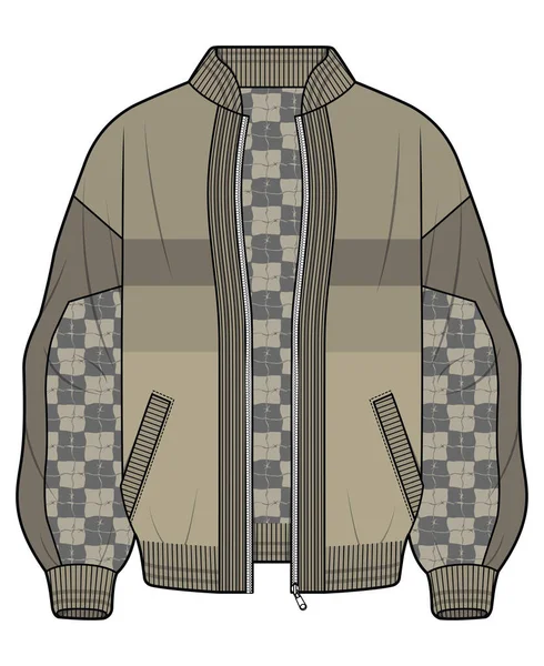 Vektor Illustration Einer Männlichen Jacke — Stockvektor