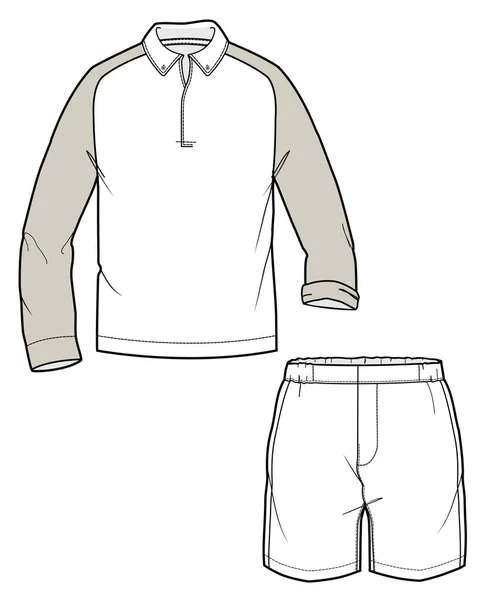 服装足球套件的矢量插图 — 图库矢量图片