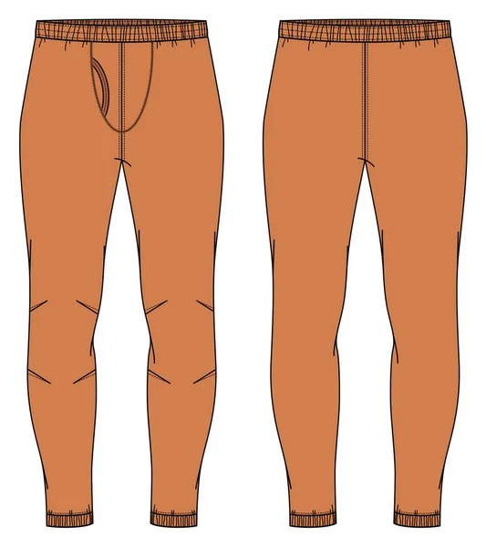 Illustrazione Vettoriale Dei Leggings Anteriore Posteriore — Vettoriale Stock