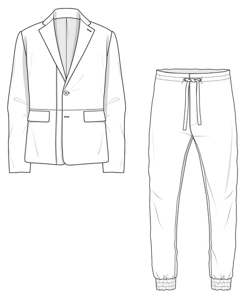 Vektor Illustration Sportig Kostym — Stock vektor