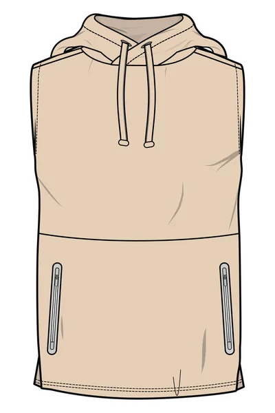 Vektorová Ilustrace Béžové Vesty — Stockový vektor