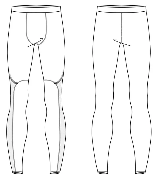 Vektor Ilustrasi Legging Belakang Dan Depan - Stok Vektor