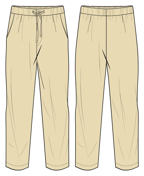 Dibujo Vectorial Ilustración Pantalones Cónicos — Vector de stock