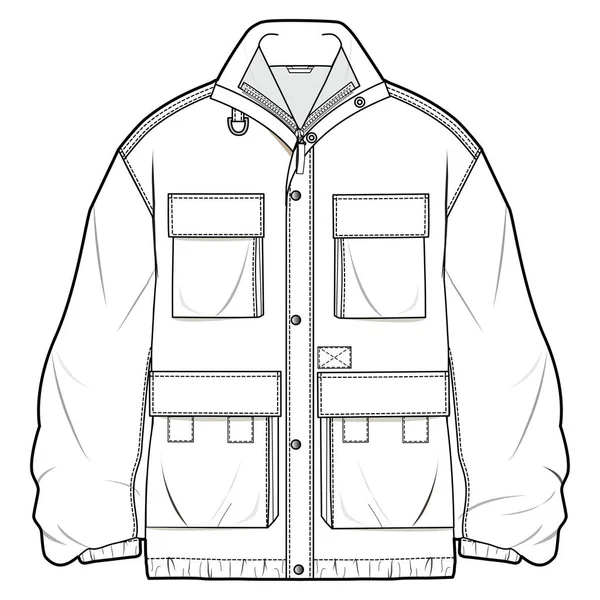 Vektor Illustration Der Jacke Auf Weißem Hintergrund — Stockvektor