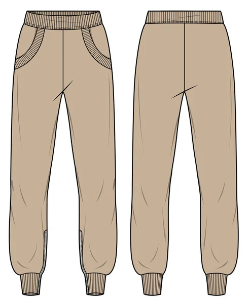 Illustration Vectorielle Pantalon Modèle Croquis Mode — Image vectorielle