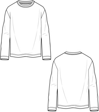 Bir erkeğin süveterinin vektör çizimi