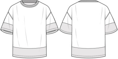 t-shirt biçimi şablonu, vektör illüstrasyonu