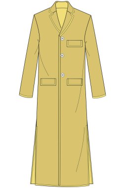 Moda sarısı bir ceketin vektör çizimi