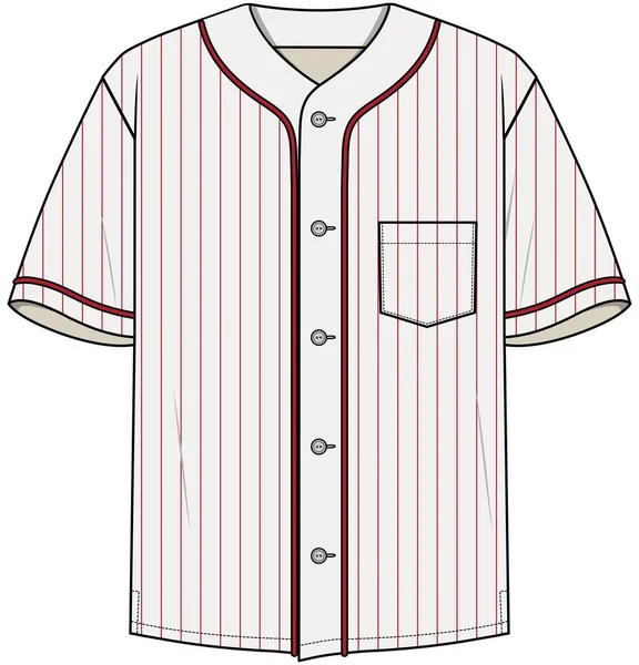 Modelo Shirt Basebol Ilustração Vetorial — Vetor de Stock