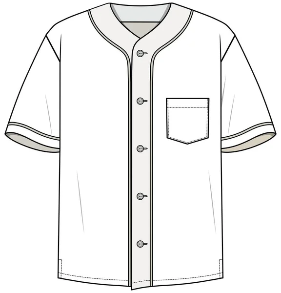 Ilustração Vetorial Uma Camisa Beisebol — Vetor de Stock