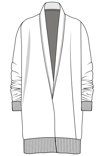 Vector Illustration White Cardigan — Stock Vector