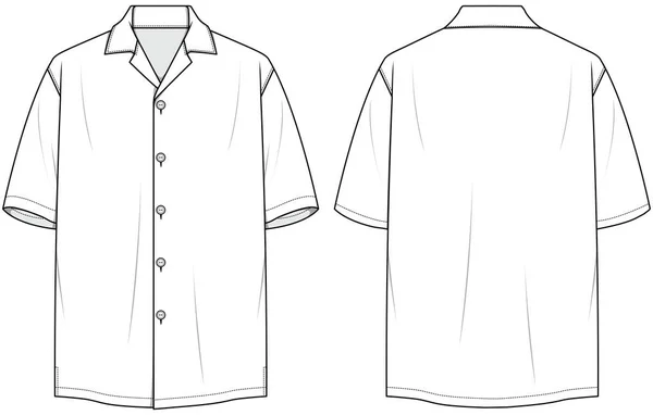 Vector Ilustración Camisa Resort Moda Masculina — Vector de stock