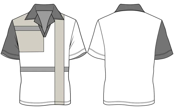 Ilustração Vetorial Modelo Camisa Homem —  Vetores de Stock