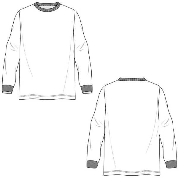 白いセーターテンプレートのベクトル図 — ストックベクタ