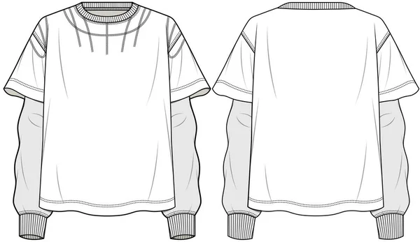 Shirt Homme Illustration Vectorielle Modèle — Image vectorielle