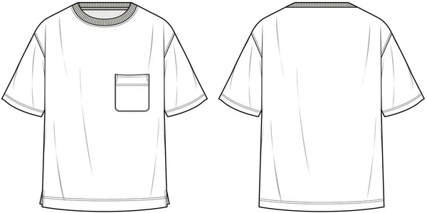 Shirt Πρότυπο Για Ρούχα Διανυσματική Απεικόνιση — Διανυσματικό Αρχείο