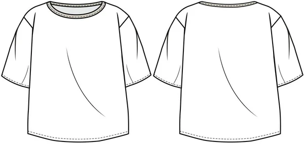 Shirt Szablon Ubrania Ilustracja Wektor — Wektor stockowy