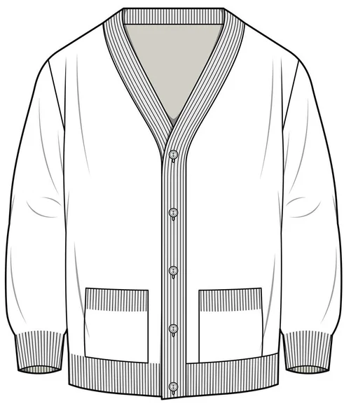 Vector Illustration Fashion Cardigan Background — Stock Vector