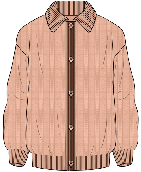 白色背景上橙色羊毛衫的图解 — 图库矢量图片