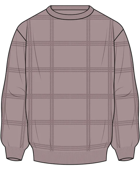 Vektor Illustration Des Karierten Pullovers Eines Mannes — Stockvektor